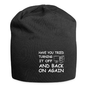 Lustiger Informatiker Spruch, Informatik - Jersey-Beanie - Schwarz - Vorne