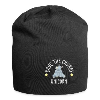 Lustiger Einhorn Spruch I Einhörner - Jersey-Beanie - Schwarz - Vorne