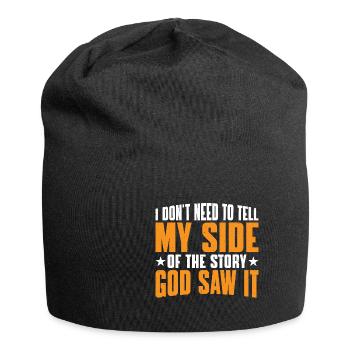 Je n’ai pas besoin de raconter ma version de l’histoire 11 - Bonnet en jersey - noir - Devant