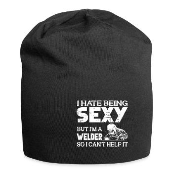 Schweißen Schweißer Spruch Schlosser - Jersey-Beanie - Schwarz - Vorne