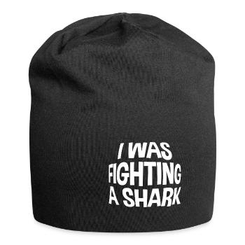 I Was Fighting A Shark - Jersey-Beanie - Schwarz - Vorne