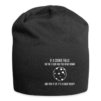Cookie Squat Foodie et Lustig Geschenk - Bonnet en jersey - noir - Devant
