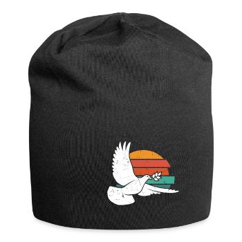 Vintage White Dove Distressed - Jersey-Beanie - Schwarz - Vorne