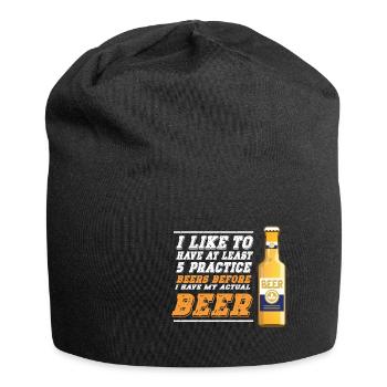 Feiern Bier Party Spruch I Biertrinken - Jersey-Beanie - Schwarz - Vorne