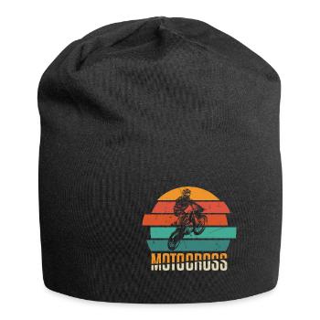 Motocross Stunt Vintage Distressed - Jersey-Beanie - Schwarz - Vorne