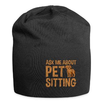 Ask Me About Pet Sitting 3 - Jersey-Beanie - Schwarz - Vorne