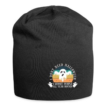 Grusel Halloweenspruch Spruch Halloween - Jersey-Beanie - Schwarz - Vorne