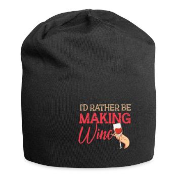 Winzer Wein Spruch für Weinliebhaber - Jersey-Beanie - Schwarz - Vorne