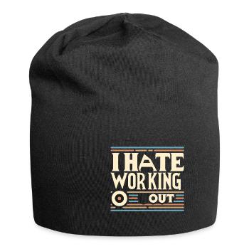 I Hate Working Out 6 - Jersey Beanie - black - Front