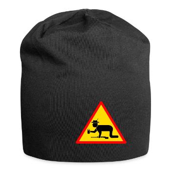 betrunkener Jäger - Jersey-Beanie - Schwarz - Vorne
