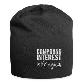 L’intérêt composé est magique - Bonnet en jersey - noir - Devant
