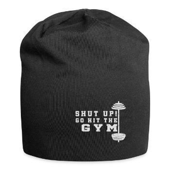 Bodybuilder Kraftsport Fitness Motiv - Jersey-Beanie - Schwarz - Vorne
