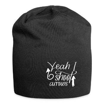 yes i can shoot arrows 4 - Jersey Beanie - black - Front