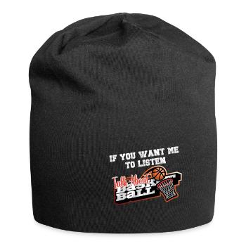 Basketball Spruch Motiv I Basketballer - Jersey-Beanie - Schwarz - Vorne
