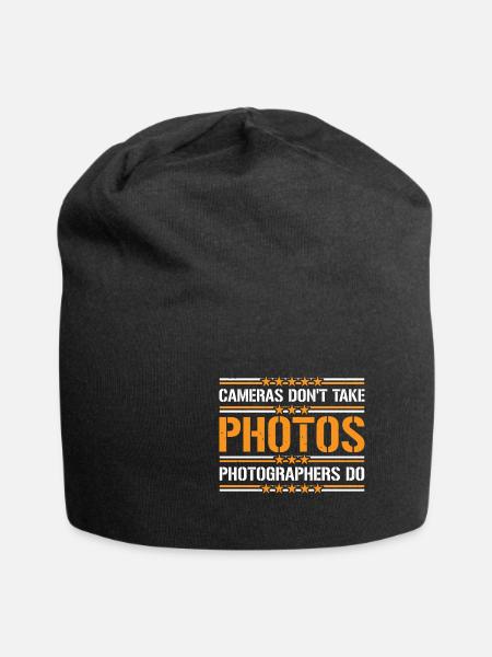 Cameras Don't Take Photos, Photographers Do 4 - Jersey Beanie - black