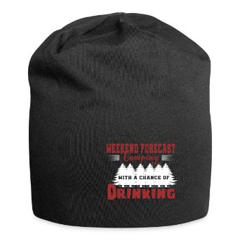 Camping Camper Outdoor Sommer Design - Jersey-Beanie - Schwarz - Vorne