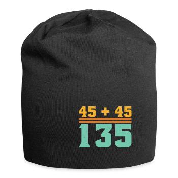 45 + 45 = 135 5 - Jersey-Beanie - Schwarz - Vorne