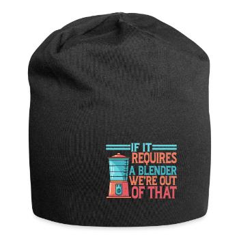 If It Requires A Blender, We're Out Of That 2 - Jersey-Beanie - Schwarz - Vorne