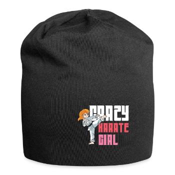 Crazy Karate Girl Martial Arts Student Gesche - Jersey Beanie - black - Front