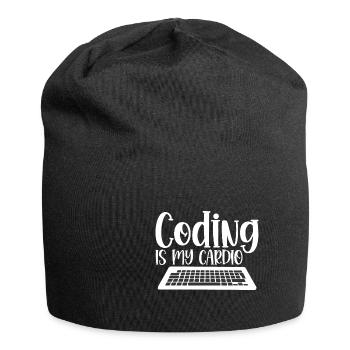 Coding Is My Cardio 4 - Jersey Beanie - black - Front