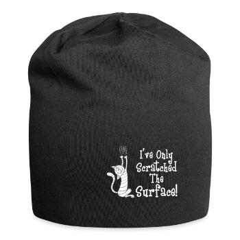 Katze ich nur kratzte die Oberfläche - Jersey-Beanie - Schwarz - Vorne
