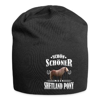 Schön Schöner Mein Shetland Pony - Jersey-Beanie - Schwarz - Vorne