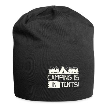 Camping Is In Tents Intense Humor - Jersey Beanie - black - Front