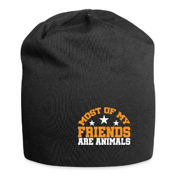 Most of My Friends Are Animals 3 - Jersey Beanie - black - Front