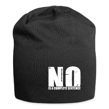 No Is A Complete Sentence 33 - Jersey Beanie - black - Front