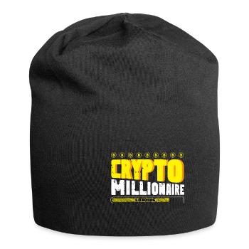 Crypto Millionaire. Wohlhabende Person Gift - Jersey-Beanie - Schwarz - Vorne