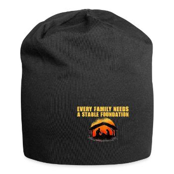 Every Family Needs A Stable Foundation - Jersey-Beanie - Schwarz - Vorne
