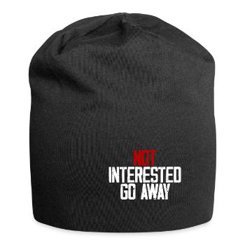 Not Interested Go Away 3 - Jersey Beanie - black - Front
