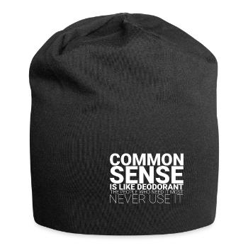 Common Sense Is Like Deodorant 1 - Jersey Beanie - black - Front