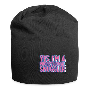 Yes, I'm A Professional Snuggler 2 - Jersey-Beanie - Schwarz - Vorne