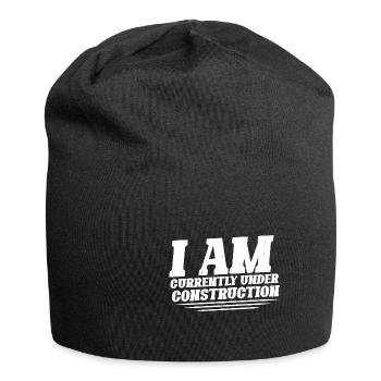 Je suis actuellement en construction 14 - Bonnet en jersey - noir - Devant