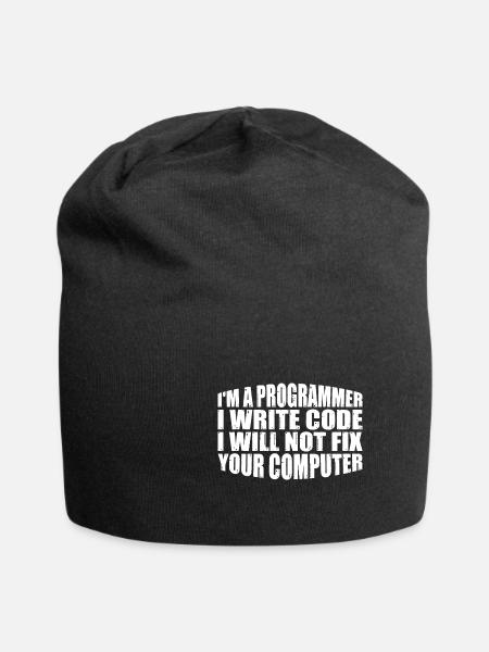 I'm A Programmer I Will Not Fix Your Computer 4 - Jersey-Beanie - Schwarz