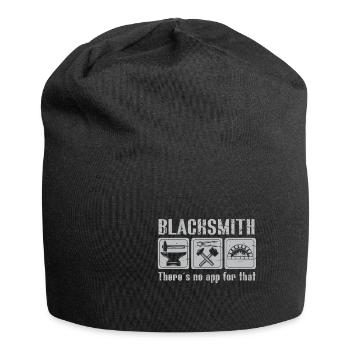 Lustiger Schmied Spruch & Schmieden - Jersey-Beanie - Schwarz - Vorne