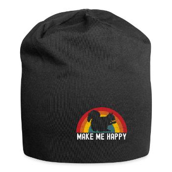 Eichhörnchen - Jersey-Beanie - Schwarz - Vorne