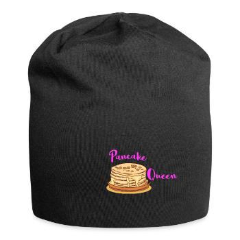 Pancake Pfannenkuchen Süßes Frühstück Essen - Jersey-Beanie - Schwarz - Vorne