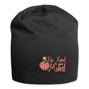 Be Kind To Your Mind - Jersey-Beanie - Schwarz - Vorne