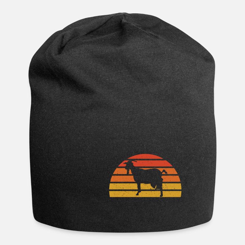 Ziege - Jersey-Beanie - Schwarz