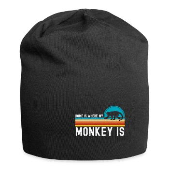 Affe - Jersey-Beanie - Schwarz - Vorne