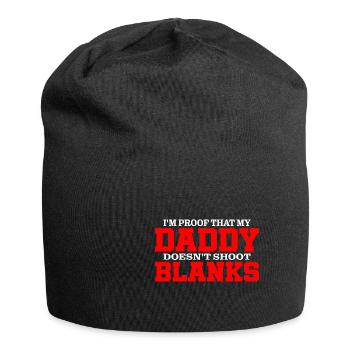I'm Proof That My Daddy Doesn't Shoot Blanks 3 - Jersey-Beanie - Schwarz - Vorne