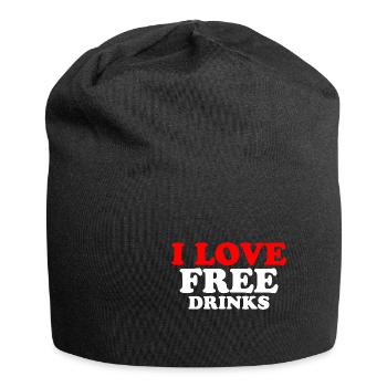 I Love Free Drinks 2 - Jersey-Beanie - Schwarz - Vorne