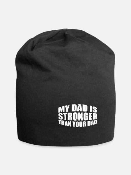 My Dad Is Stronger Than Your Dad 8 - Jersey-Beanie - Schwarz