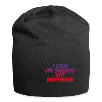 I Love My Smokin' Hot Boyfriend 3 - Jersey-Beanie - Schwarz - Vorne
