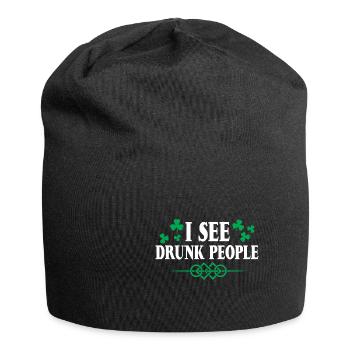 I See Drunk People 4 - Jersey-Beanie - Schwarz - Vorne