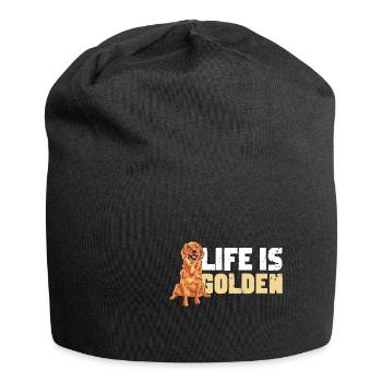 Das Leben ist golden Hund Elternteil. Gift - Jersey-Beanie - Schwarz - Vorne