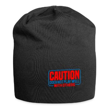 Caution Does Not Play Well With Others 36 - Jersey-Beanie - Schwarz - Vorne