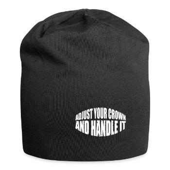 Ajustez votre couronne et manipulez-la 15 - Bonnet en jersey - noir - Devant